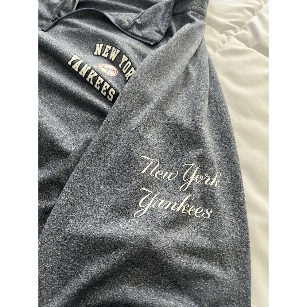 Stitches New York Yankees Quarter Zip Pullover‎ 3XL Gray MLB (169)